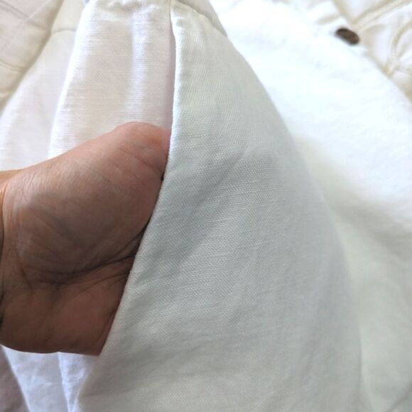 Gap Linen Pinafore Midi Dress Minimalist Wooden Button Convertible Straps 18T - Picture 15 of 15